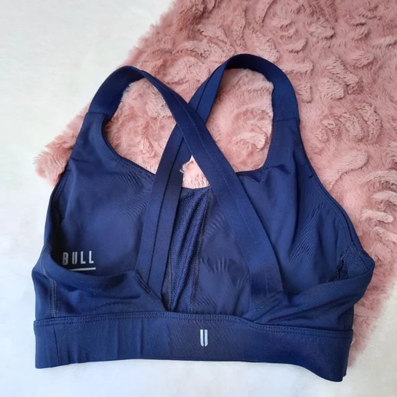 NoBull Pace Sports Bra Cross Back No Bull Training Workout Lounge Small Blue - Picture 5 of 13